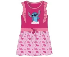 Disney Lilo ir Stitch rožinė vaikiška vasarinė suknelė 3-8 metų vaikams