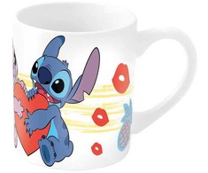 „Disney“ Lilo ir Stitch širdelės formos porcelianinis puodelis, 235 ml (8 uncijos), dovanų dėžutėje