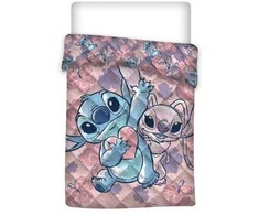 Disney Lilo ir Stitch širdelės formos dygsniuota lovatiesė, antklodė 140x200cm