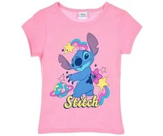 Disney Lilo ir Stitch vaikiški trumpi marškinėliai, 3-8 metų vaikams