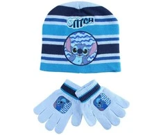 Kepurė Disney Lilo ir Stitch Waves vaikiškų kepurių ir pirštinių rinkinys
