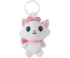 Pink Disney Marie Rožinė Bow 3D pliušinė figūrėlė su pakaba, krepšio papuošimu 13 cm