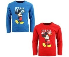 Disney Mickey All About vaikiški ilgomis rankovėmis marškinėliai 98-128 cm