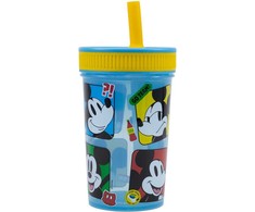 Disney Mickey Fun-Tastic silikoninis šiaudelis, 420 ml