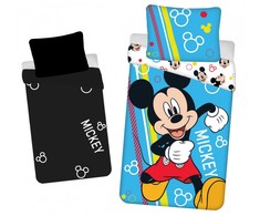 Patalynė świecąca w ciemności 140x200 Myszka Miki mėlyna 7844 Mickey Mouse bawełniana poszewka 70x90