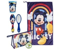 Kelioninis Vaikų tualeto reikmenų rinkinys kelionei Mickey Mouse Mėlyna (23 x 16 x 7 cm) (4 pcs)
