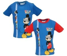Disney Mickey Summer vaikiški trumpi marškinėliai, 2-6 metų vaikams