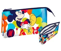 Disney Mickey vaikiška kosmetinė, penalas, 3 skyriai