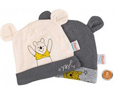 Kepurė Disney Mikės Pūkuotuko kūdikio kepurių dviejų dalių komplektas 74/80 cm