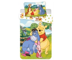 Disney Mikės Pūkuotuko vaikiška patalynė „Hundred Acre Wood“ 100x135 cm, 40x60 cm