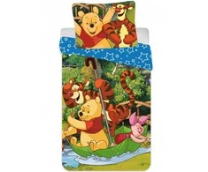 Disney Mikės Pūkuotuko vaikiškas patalynės komplektas plaukimui plaustais 90√π140cm, 40√π55cm