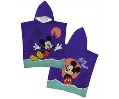 Disney Mikio ir jūros paplūdimio rankšluostis pončas 55x110 cm (greitai džiūstantis)