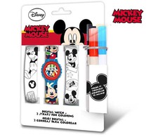 Disney Mikio ir linksmybių skaitmeninis laikrodis + spalvotas laikrodžio dirželis