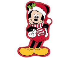 Disney Mikio Kalėdų 3D formos dekoratyvinė pagalvėlė 35 cm aksominė