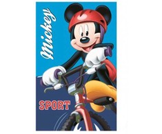 Disney Mikio sportinės mėlynos spalvos rankšluostis, veido rankšluostis, 35x65 cm
