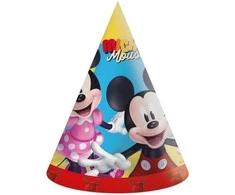 Disney Mikio Šuolis Į Fun vakarėlių kepuraitė, trikampė kepurė, 6 vnt. FSC