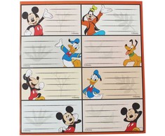 Disney Mikio užrašų knygelės etiketės, 16 vnt.