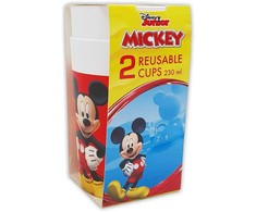 Disney Mikio žaismingas plastikinių puodelių 2 dalių rinkinys 230 ml