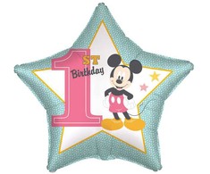 Disney Mikio žvaigždės pirmojo gimtadienio folijos balionas 43 cm