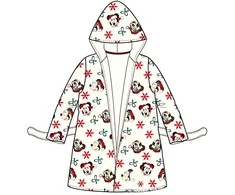 Disney Minnie Baltas Snow vaikiškas chalatas 3-8 metų