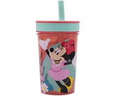 Disney Minnie Being More silikoninis puodelis su šiaudeliu, 420 ml
