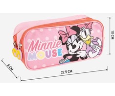 Disney Minnie Daisy dviejų skyrių pieštukų dėklas, 22,5 cm