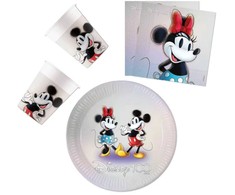 Disney Minnie Disney 100 Minnie vakarėlių rinkinys su 23 cm lėkštėmis - 36 vnt.
