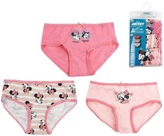 Disney Minnie Figaro vaikiški apatiniai, kelnaitės (3 vnt./pakuotė), 2-8 metų vaikams