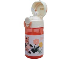 Disney Minnie gėlių formos plastikinis butelis su kabliuku 350 ml