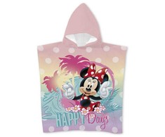 Disney Minnie Happy Days paplūdimio rankšluostis pončas 55x110 cm (greitai džiūstantis)