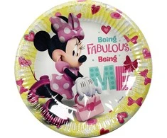 Disney Minnie Happy Helpers popierinės lėkštės, 8 vnt., 20 cm