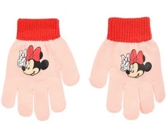 Kepurė Disney Minnie Hey rožinės vaikiškos pirštinės