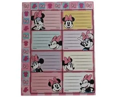 Disney Minnie Joy užrašinės etiketė su lipdukais, 16 vnt.