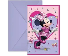 Globos Europe Bv GoDan Kvietimai Minnie Junior Mouse 6vnt