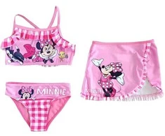 Disney Minnie languotas vaikiškas bikiniuko ir sijono komplektas 4-10 metų