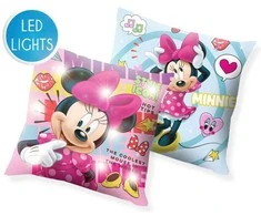 Disney Minnie LED šviečianti pagalvėlė, dekoratyvinė pagalvėlė 40x40 cm
