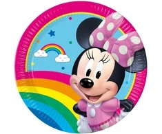 Disney Minnie Makes Me Smile popierinės lėkštės, 8 vnt., 23 cm, FSC