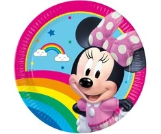Disney Minnie Makes Me Smile popierinės lėkštės, 8 vnt., 20 cm, FSC