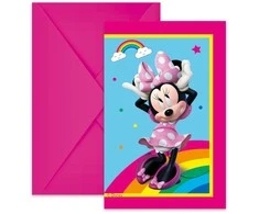 Disney Minnie Makes Me Smile vakarėlio kvietimai, 6 vnt. FSC