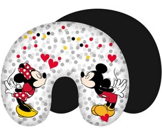 Poduszka turystyczna rogal Myszki Miki i Mini Minnie i Mickey Mouses kolorowa August 23
