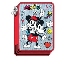 „Disney Minnie Minkey“ dviejų pakopų pieštukų dėklas su užpildu