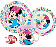 Disney Minnie pietų servizas, mikroplastiko rinkinys su puodeliu 350 ml