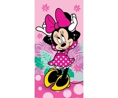 Pink Disney Minnie Pretty in Rožinė vonios rankšluostis, paplūdimio rankšluostis 70x140cm