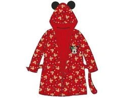 Disney Minnie raudonas girliandinis kalėdinis vaikiškas chalatas 8 metai / 128 cm