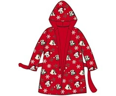 Disney Minnie raudonas sniego kalėdinis vaikiškas chalatas 3-8 metų vaikams