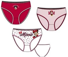 „Disney Minnie“ raudoni vaikiški apatiniai, 3 dalių kelnaičių komplektas