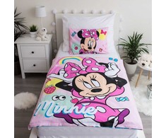 Patalynė bawełniana 100x135 Myszka Mini Minnie rožinė kolorowa 9695 do łóżeczka dzięcięca poszewka 40x60