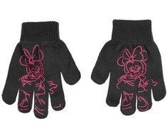 Kepurė Disney Minnie rožinės spalvos vaikiškos pirštinės su kontūru