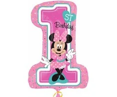 AMSCAN Balon foliowy Cyfra Minnie 1 urodziny (3435201)