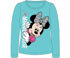 Disney Minnie sidabriniai vaikiški ilgomis rankovėmis marškinėliai, viršutinio sluoksnio ilgis 128 cm
